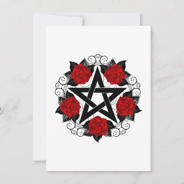 Anúncio Pentagrama com Rosas vermelhas (Frente)