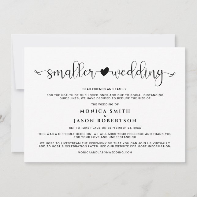 Anúncio Pequeno Casamento Redimensionado Mudança de Planos (Frente)