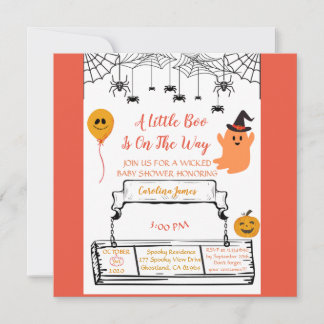 Anúncio Pequeno chá de bô de halloween temático