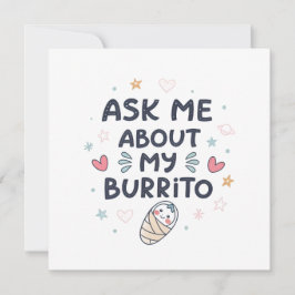 Anúncio Pergunte-me Sobre Minha Arte de Bebê Burrito Fofo