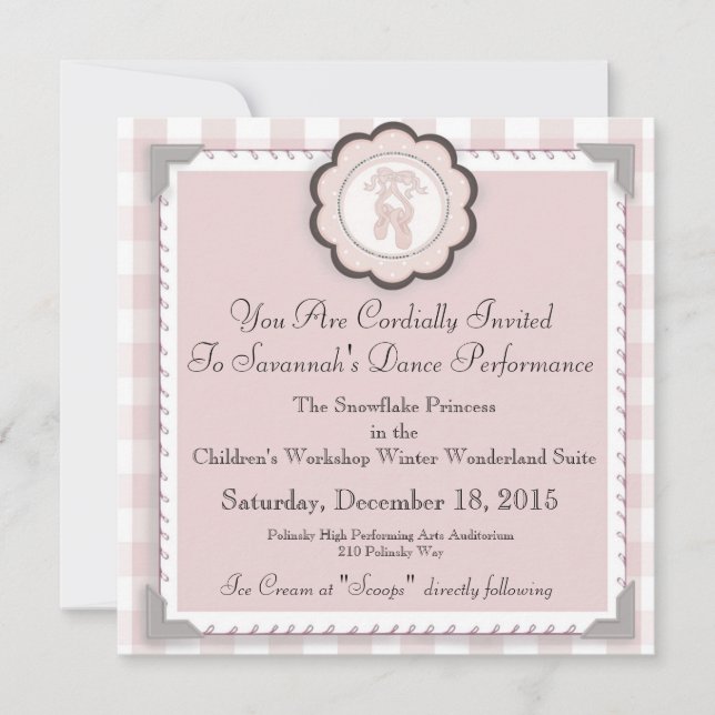 Anúncio personalizado de desempenho do Balé - (Frente)