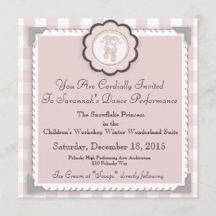 Anúncio personalizado de desempenho do Balé -