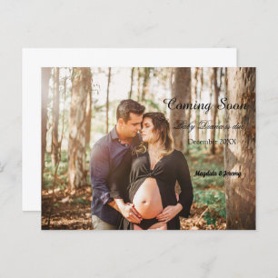 anúncio personalizado de fotogravidez em breve