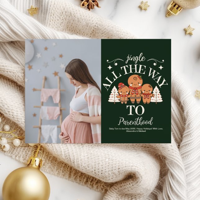 Anúncio personalizado de gravidez de Natal (Criador carregado)