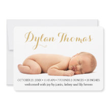 Anúncio personalizado de nascimento de foto simple