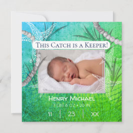 Anúncio personalizado de nova pesca para bebês