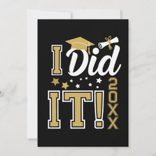 Anúncio Personalizado Eu Consegui Dourado Graduação Gradua