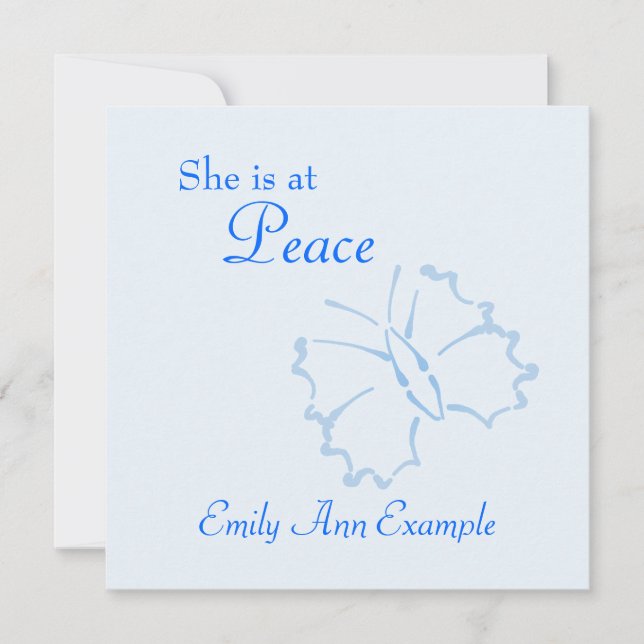 Anúncio personalizável da morte - borboleta (Frente)