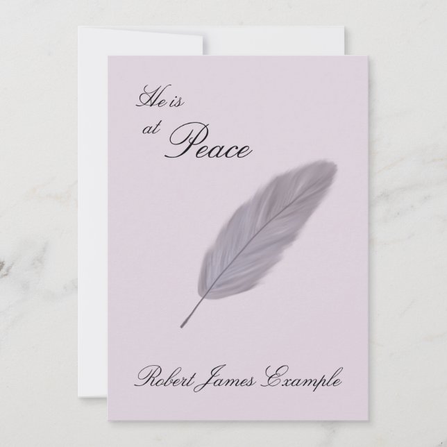 Anúncio personalizável da morte (pena) (Frente)