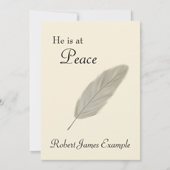 Anúncio personalizável de morte (Areia) (Frente)