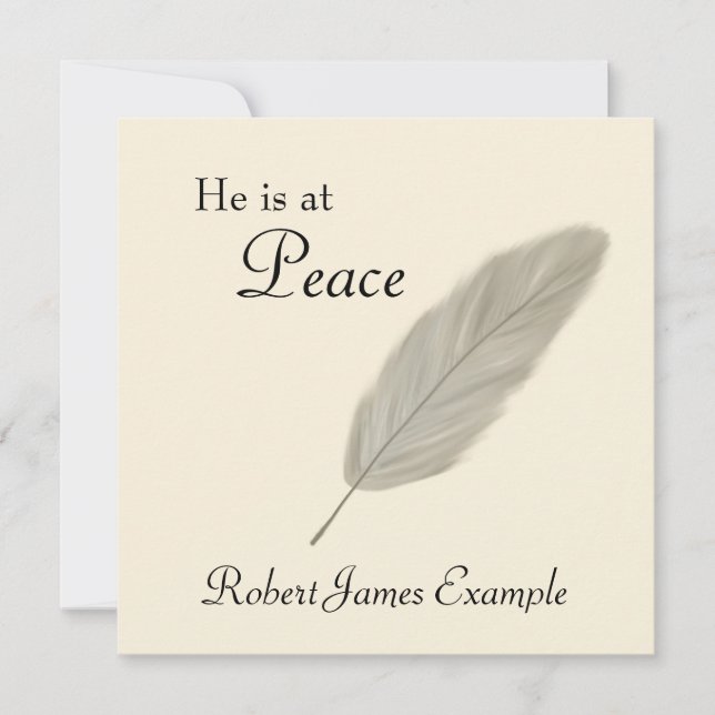 Anúncio personalizável de morte (Areia) (Frente)