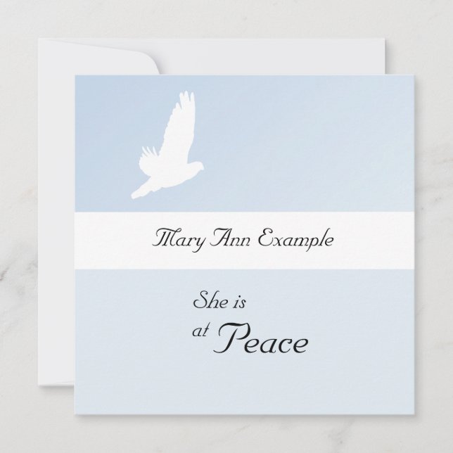 Anúncio personalizável de morte/passagem (Frente)