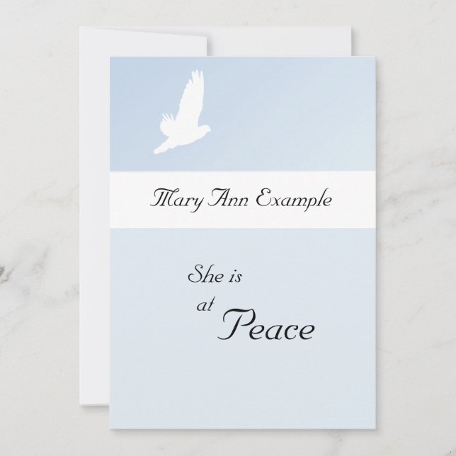 Anúncio personalizável de morte/passagem (Frente)