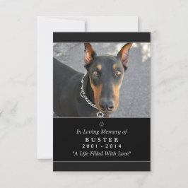 Anúncio Pet Memorial Card 3.5 x 5 Prece para Pets