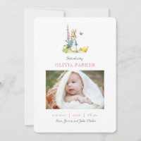 Peter Rabbit Baby Girl foto Birth Announing