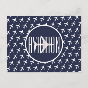 Anúncio Piloto de Avião Branco e Divertido Cartão Postal d