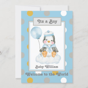 Anúncio Pinguin Baby Boy Birth