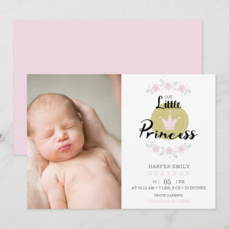 Anúncio Pink Floral Garland Princess Crown Newborn Girl