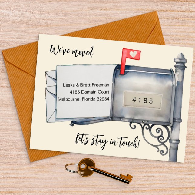 Anúncio Pintado de Movimentação de Cores de Água d (House Move Announcement)