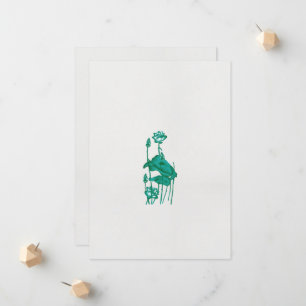 Anúncio pintura de uma flor e de um peixe num fundo preto