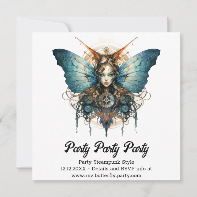 Anúncio Pistonwing Imperador Borboleta Casamento Steampunk (Frente)