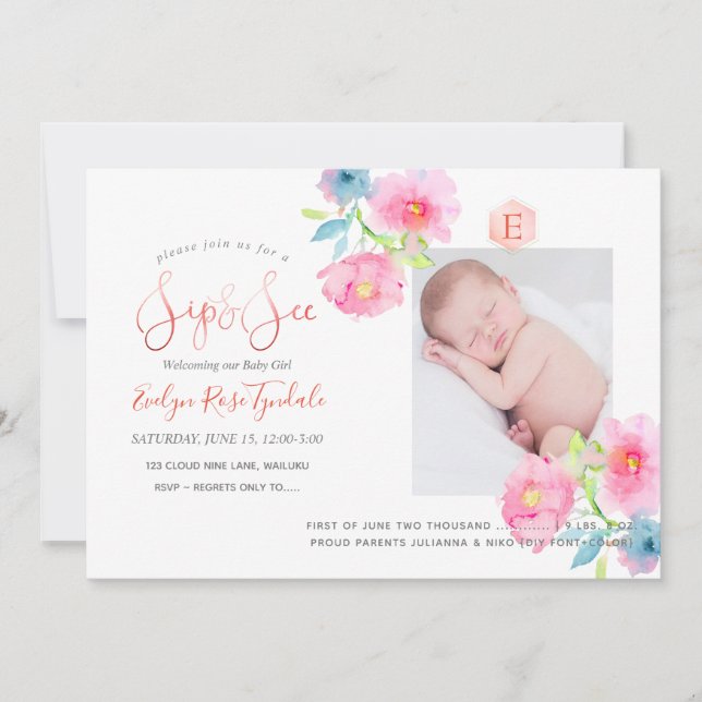 Anúncio PixDezines SIP+SEE, FLORES WATERCOLOR (Frente)