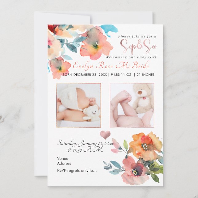 Anúncio PixDezines SIP+SEE, FLORES WATERCOLOR (Frente)