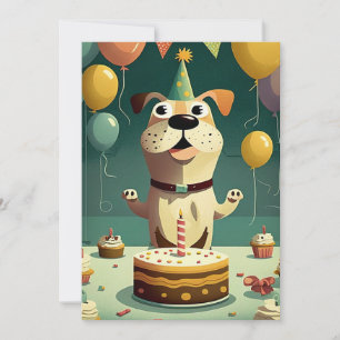 Anúncio Placa de Aniversário Plana de Festa de aniversário