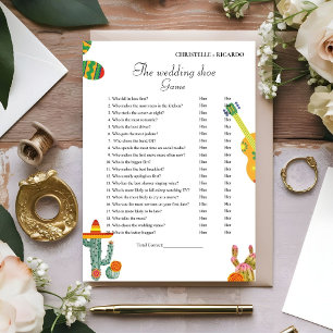 Anúncio Placa de jogo de calçado de Casamento Cactus Mexic