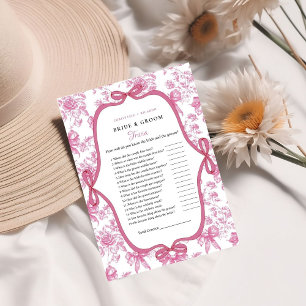 Anúncio Placa de Jogo de Flor Selvagem Rosa, Noiva e Churr