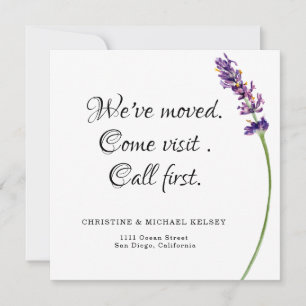 Anúncio Placa Floral New Home Moving Flat Announing Card