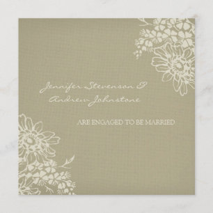 Anúncio Placas Floral Vintage para lançamento do Noivado