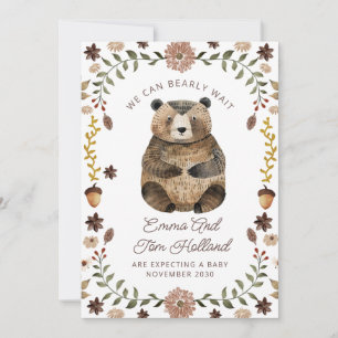 Anúncio Podemos Aguardar Aquarela Bear Gravidez