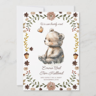 Anúncio Podemos Aguardar Aquarela Bear Gravidez