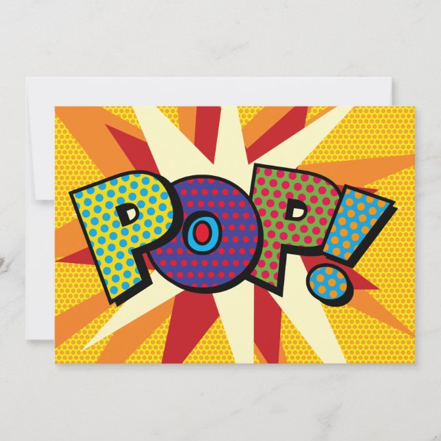 Anúncio POP Bolha de Fala Divertida Mensagem Retro (Frente)