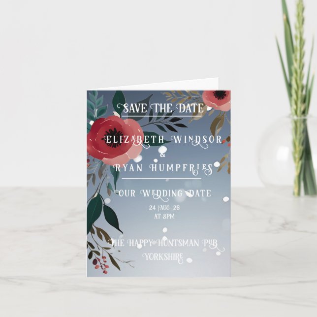 Anúncio Poppy of Love" Wedding Invitation Collection (Frente)