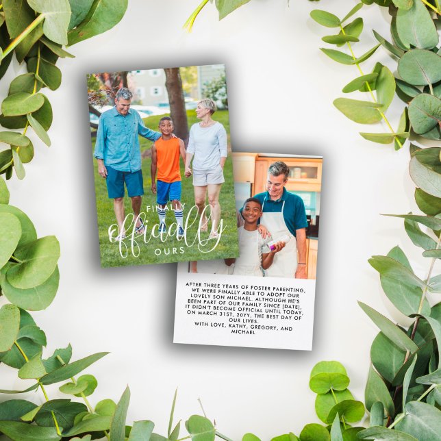 Anúncio Por Último, Oficialmente, Adoção Fotográfica 2 (Criador carregado)