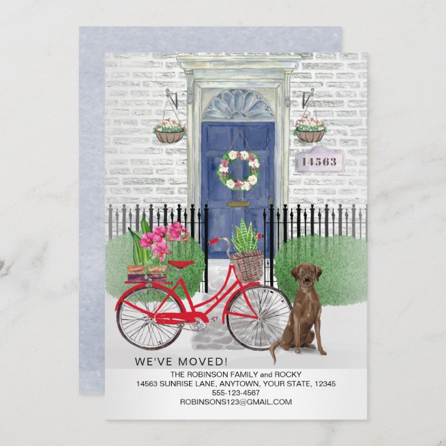 Anúncio Porta de bicicleta Labrador de Chocolate em Movime (Frente/Verso)