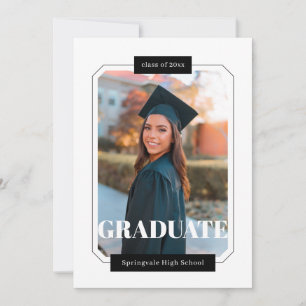 Anúncio Poster Style Minimalist Modern Graduation Photo An
