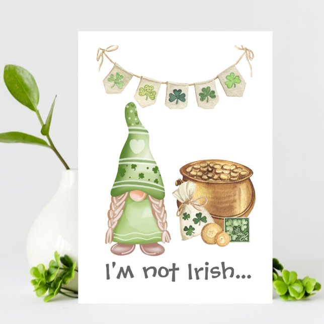Anúncio Pote da Dourada Flirty Gnome Funny Rua Patrick Day (Criador carregado)