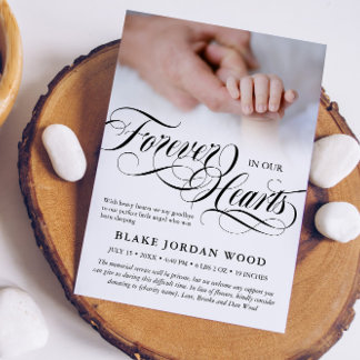 Anúncio Preto Branco Para Sempre No Nosso Memorial Do Bebê