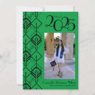 Anúncio Preto de Graduação Art Deco