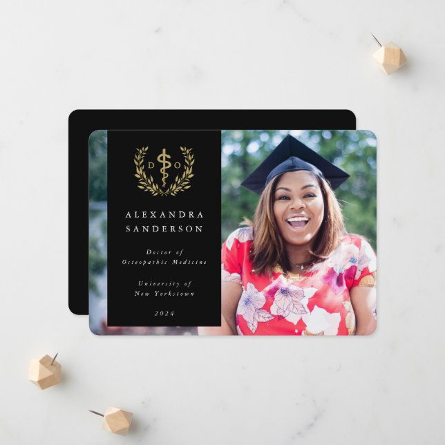 Anúncio Preto + Dourado Doutor em Medicina Osteopática Fot (Frente/Verso In Situ)