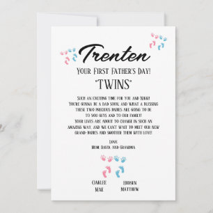 Anúncio Primeiro Dia de os pais para Gêmeos