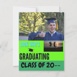 Anúncio Pulando para Joy Graduando Foto Moderna do Script