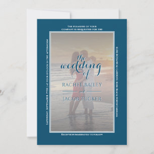 Anúncio Quadro Simples Moderno 2foto Casamento Branco Azul