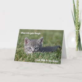 Anúncio Quando a vida se torna dura, notecard