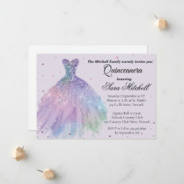 Anúncio Quinceanera Invitation, Birthday Invite for sweet