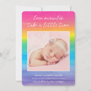 Anúncio Rainbow Baby Até mesmo milagres Foto de Nascim