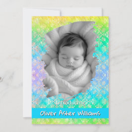 Anúncio [Rainbow Damask] Soft Pastels Baby Boy Birth